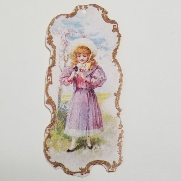 Set Antique Old Print Factory Victorian Die Cut Scrap Paper Easter Tag Ornament - Picture 4 of 12